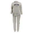 thumbnail image 4 of YUHAOTIN Outfits Women Set Fall Women's Letter Print Fashion Casual Sweatshirt Two Piece Sports Suit with Multiple Pockets Velour Tracksuit Womens 2 Piece Outfits Fall, 4 of 5