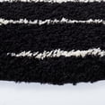 thumbnail image 4 of SAFAVIEH Venus Anuki Striped Shag Area Rug, 6'7" x 6'7" Round, Black/Ivory, 4 of 9