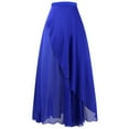 thumbnail image 2 of Women Midi Skirt Flowy Chiffon Long Skirt Blue One Size, 2 of 4