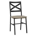 thumbnail image 1 of Chaises d'Appoint à Dossier X (Lot de 2) - Bois Flotté, 1 of 5
