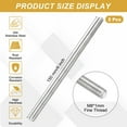 thumbnail image 2 of Uxcell 2Pcs Fully Threaded Rod, M8 x 1mm Pitch 304 Stainless Steel Right Hand Fine Threads Studs, 150mm/6" Long Threaded Screw Rods Fasteners for Anchors Bolts Hangers Clamps U Bolts, 2 of 6