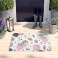 thumbnail image 2 of White Fairy Flower Pattern Flannel Non Slip Door Rugs,Washable Door Mats Indoor,Decorative Door Mats,Dirt-Resistant and Absorbent Doormat for Entrance,Bedroom,Kitchen,Bathroom,23.5x16in(60x40cm), 2 of 5