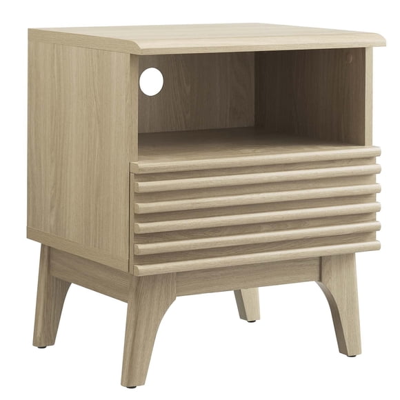 Mesita de noche Modway Render Oak 48x38x53 cm