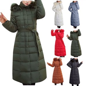 EGNMCR Manteau à manches longues pour femmes, Manteaux matelassées pour l'hiver, Veste à capuche pour dames de Parka Automne et Hiver Vestes de coton chaude à manches courtes pour femmes