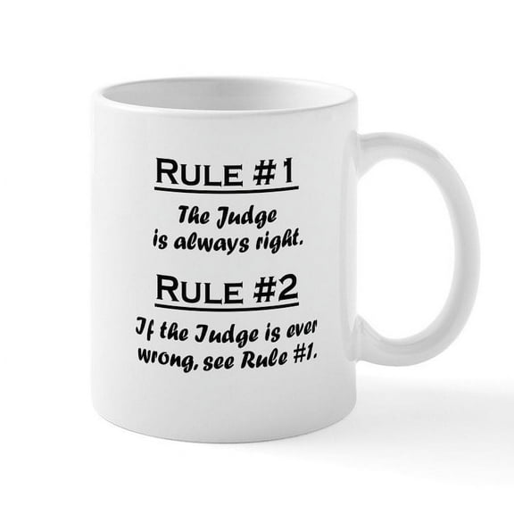 CafePress - Rule Judge Mugs - 11 oz Ceramic Mug - Novelty Coffee Tea Cup
