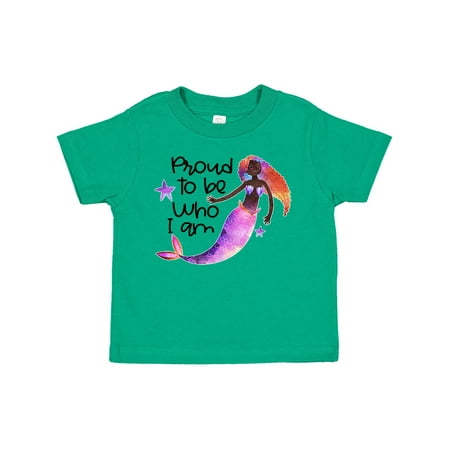 

Inktastic Black History Month Proud to Be Who I Am Mermaid Gift Toddler Boy or Toddler Girl T-Shirt