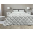 thumbnail image 1 of Tribal Down Alternative Comforter, Boho Style Spiralling Circles Connecting Round Forms with Aztec Effects Design, Microfiber Quilt for All Season, 5 Sizes, Grey and White, by Ambesonne, 1 of 3