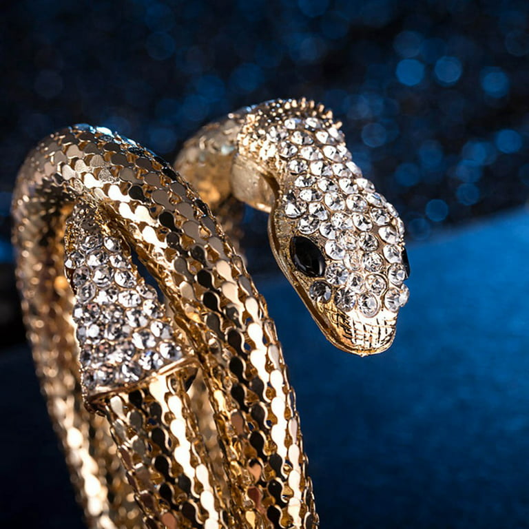 Rhinestone Snake Bracelet For Women Arm Cuff Fashion Exaggerated Man's  Spiral Serpent Bangles India Nepal Jewelry