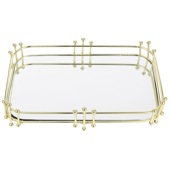 FRCOLOR  Perfume Holder Organizer Vanity Trays for Bedroom Dresser Golden