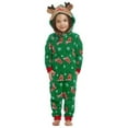 thumbnail image 5 of Viworld Christmas Family Matching Hoodie Pajamas Reindeer Romper Long Sleeve One Piece Jumpsuit Zipper Pjs for Adult Kids Baby, 5 of 10