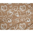 thumbnail image 5 of oneOone Polyester Spandex Brown Fabric Valentine Heart Craft Projects Decor Fabric Printed By The Yard 56 Inch Wide, 5 of 5
