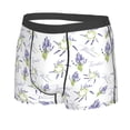 thumbnail image 2 of Wukai Lavender Flowers Print Men’s Underwear Breathable Boxer Briefs,&nbsp;Moisture Wicking & Breathable-Small, 2 of 7