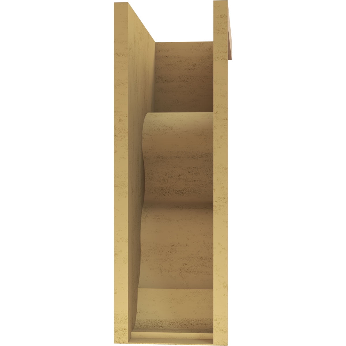 12"W x 24"D x 36"H Classic Highland Rough Cedar Woodgrain TimberThane Corbel, Primed Tan