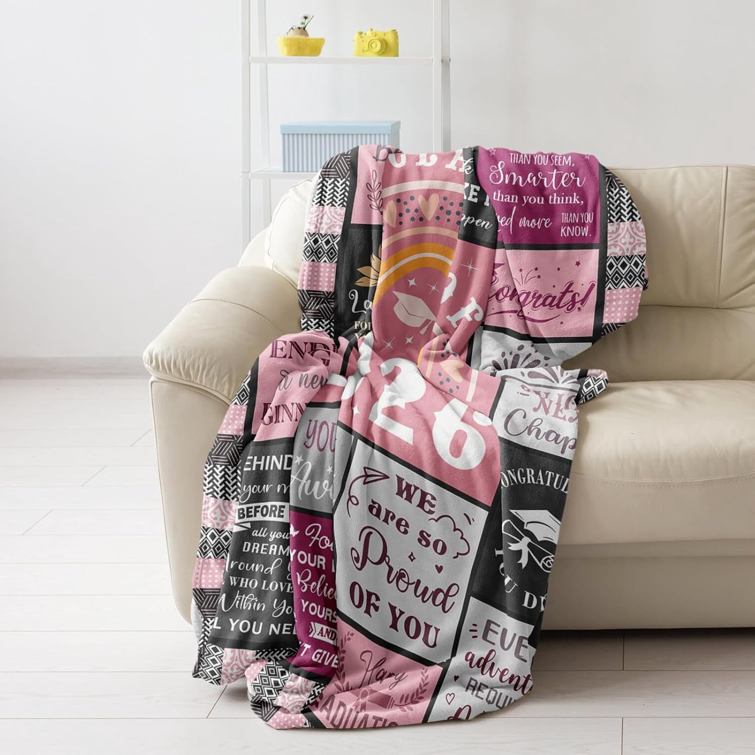 Graduation Gifts 2026 Blanket, Class of 2026 High School College Masters Degree Graduation Gifts for Her Women, Graduation Gift Ideas