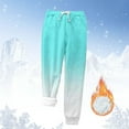 thumbnail image 2 of ZHOUCHANKIDS Warm Sweatpants Womens Sherpa Lined Winter Active Running Jogger Pants Blue XXL, 2 of 4