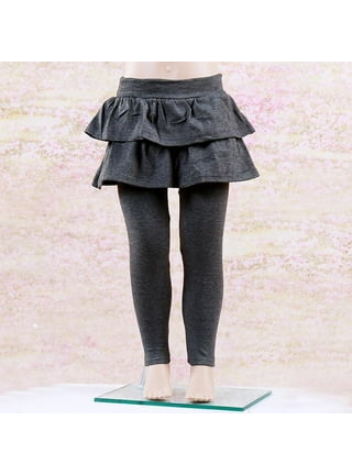 Uccdo Girls Winter Warm Fleece Lined Leggings Kids Thicken Skirt Tights  Stretch Pants For Teenage/Little Girls 3-11Y