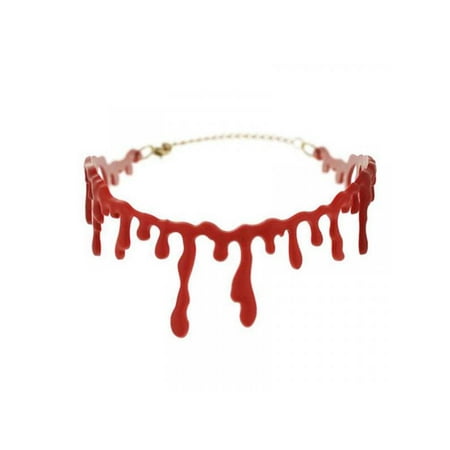 MarinaVida Halloween Bloody Vampire Blood Necklace Scary Party Costumes Decor