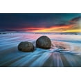 thumbnail image 2 of Zhang, Yan 18x13 Gold Ornate Wood Framed with Double Matting Museum Art Print Titled - Moeraki Boulders, 2 of 4