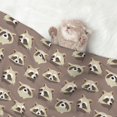 thumbnail image 2 of Pofeuu Raccoon Print Puppy Blanket,Dog Blankets,Pet Blanket Cozy Cat Blankets for Indoor Cats, Fuzzy Pet Blanket for Kitten Doggy Dog Blankets-Large, 2 of 8