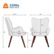 thumbnail image 3 of Yeshouse sillas modernas para comedor, tapizadas de estilo mediados de siglo con respaldo y patas de madera maciza, color blanco, ideales para cocina, comedor, sala de estar o restaurante, 3 of 7