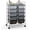 Black Gradient, variant on 10 Drawers Rolling Cart, Classroom Organizers, Storage Cart with Wheels, for Office Home School Supplies Tool Craft Art Paper, Gradient