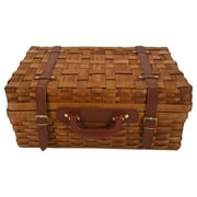 Wald Imports 4095 17.5 in. Wood Chip Picnic Basket