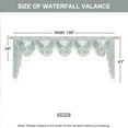 thumbnail image 3 of VOGOL Gray Beaded Floral Jacquard Waterfall Valance, Extra Wide Sheer Curtain, 43x138 inches, Modern Farmhouse Window Decor, 3 of 7