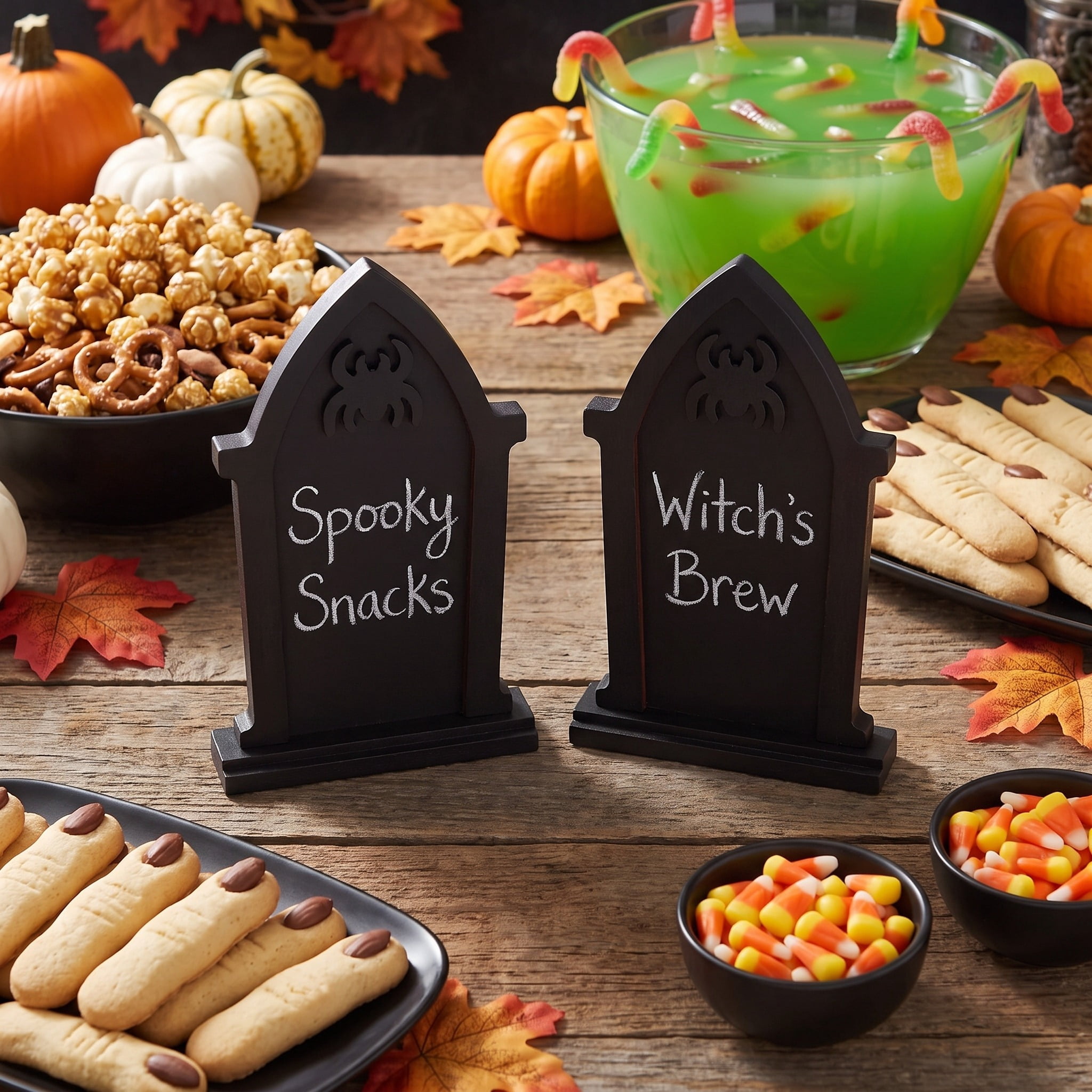 Mini Chalkboard Tombstone Decorations, Black, 9 Pieces, Halloween by Way To Celebrate