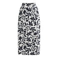 thumbnail image 2 of Time and Tru Women's and Women’s Plus Linen Blend Midi Skirt with Side Slit, Sizes XS-4X, 2 of 4