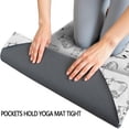 thumbnail image 3 of 74x26 Inch Yoga Towel, Sweat Absorbent Non-Slip Mat for Hot Yoga, Pilates & Fitness,Cat Line Art White Pattern, 3 of 5