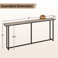 thumbnail image 6 of Renwick 71" L Modern Extended Console Table for Hallway Living Room, Gray, 6 of 8