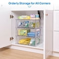thumbnail image 2 of Sindcom 2 Pack Large Stackable Storage Drawers,Easily Assemble Clear Acrylic Makeup Organizer, Bathroom Closet Undersink Organizers, Plastic Storage Bins for Cabinet, Pantry, Medicine Organization, 2 of 7