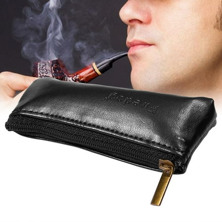 Zerone Mini Cigarette Smoking Pipe Tobacco Case PU Zipper Pouch Portable Bag Holder, Zipper Tobacco Pouch, PU Tobacco