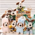 thumbnail image 2 of Llavero con colgante de bolsa de perro de dibujos animados de Gromit de Kawaii, muñecos de peluche de cachorro de anime, regalo de cumpleaños, se puede cambiar de ropa, 2 of 5