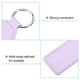 thumbnail image 4 of Uxcell Leather Keychain Blanks, 4 Pack PU Leather Key Fob with Key Rings, Purple, 4 of 6