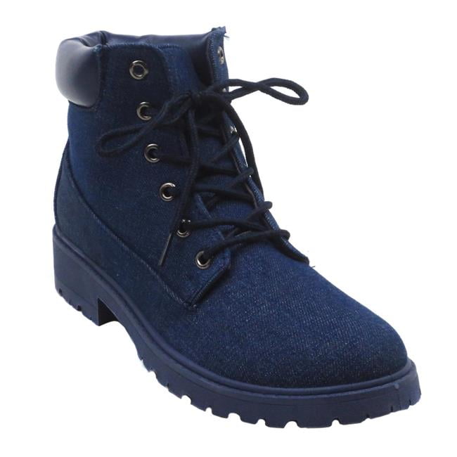Jesco Footwear L-3830-041-009 Kimber-Mil-8 Blue Womens Low Heel Ankle ...