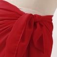 thumbnail image 3 of HNMKIU Swimsuit Coverup Long Flowy Sarong Wrap Skirt Lightweight Chiffon Beach Cover for Womens Swimsuits 01_Red，A, 3 of 7