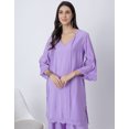 thumbnail image 6 of Moomaya Solid Women's Kurta With Palazzo, Long Sleeve, Relaxed fit Women Indian Wear, 6 of 9