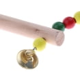 thumbnail image 4 of 2Pcs Colorful Beads Cockatiel Parakeet Bird Parrot Wooden Swing for Small Medium Size Birds Small Hammock Hanging Perch Stand Toy, 4 of 9