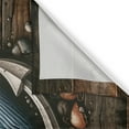 thumbnail image 2 of Ambesonne Nautical Kitchen Curtains, Rustic Maritime Anchor Art, 55"x24", Cocoa and Slate Blue, 2 of 3