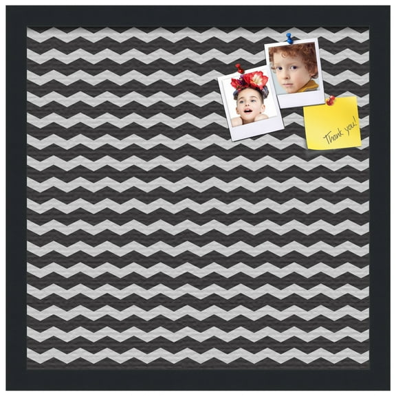 PinPix 16x16 Custom Cork Bulletin Board Poster Board Has a Fabric Style Canvas Finish, Framed in Black, by ArtToFrames (PinPix-118)