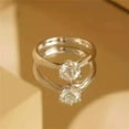 thumbnail image 3 of 14K White Gold Plated Lab Created Diamond 1Ct Round Cut Engagement Ring, 3 of 4