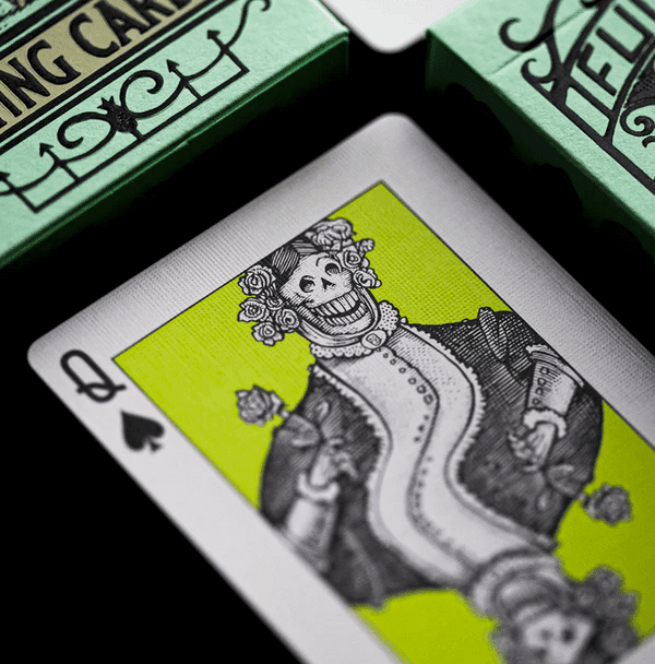 Fulton October UV Glow Green Edition Playing Cards