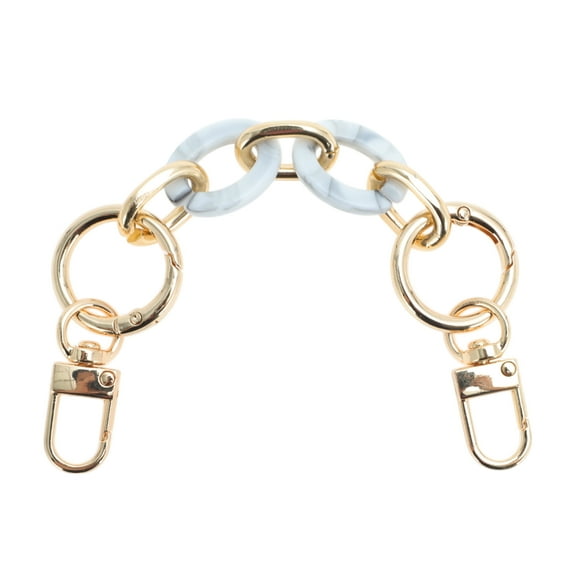 Unique Bargains 1 Pc Trendy Handbag Strap for Travelling Gray White Acrylic Metal