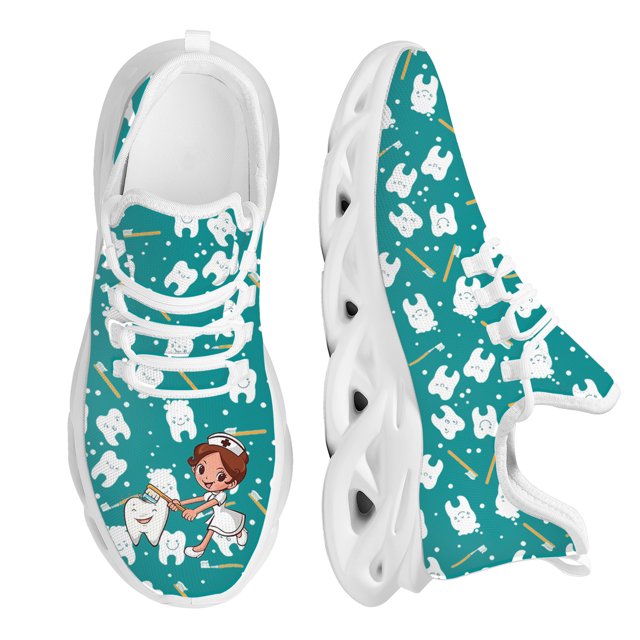 Zapatos dentales , zapatillas deportivas de malla resistentes al desgaste para exteriores, con amortiguación de dientes, para enfermeras, talla grande 48