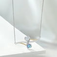 thumbnail image 4 of Gem Stone King 925 Silver and 10K Yellow Gold White Moissanite and Mercury Mist Mystic Topaz Pendant Necklace for Women (1.04 Cttw, with 18 inch Silver Chain), 4 of 4