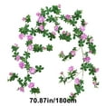 thumbnail image 3 of Artificial Rose Vine, Pink Fake Flower Rattan, Plastic Decorative Greenery, Wall Pipe Cover, Home Wedding Party Decor, 3 of 6