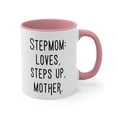 thumbnail image 4 of Stepmom Gifts Two-Tone 11oz Mug Stepmom: loves, steps up, mother., 4 of 4
