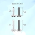 thumbnail image 4 of DESIGNICE Hypoallergenic 18G Flat Back Stud Earrings | Implant Grade Titanium Press Fit Threadless Push Pop in Cartilage Helix Labret Lip Monroe Tragus Piercing Studs, 4 of 7
