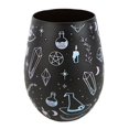 thumbnail image 1 of Something Different Crystal Witch Print Stemless Wine Glass, 1 of 3